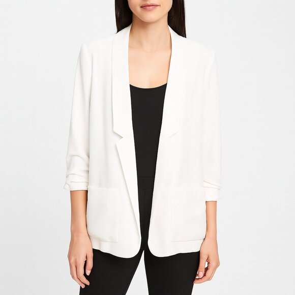 Zara Basic White Open Blazer Sz. Small - Picture 1 of 8